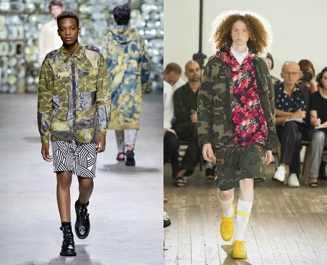 Army-inspired camo prints