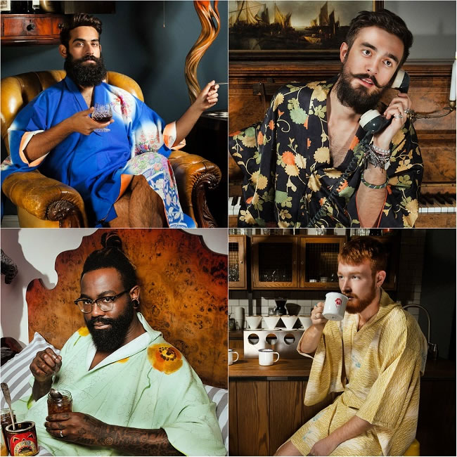 Bearded Men in Silky Kimonos 2016 Calendar