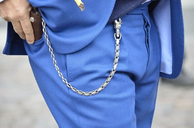 Suits accessorised with wallet chains