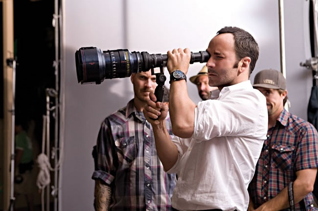 Tom Ford directing the 'A Single Man' film