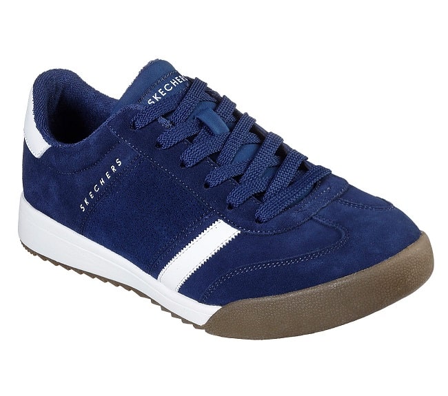 Skechers Zinger Ventich Mens Navy Suede Lace Up Trainers